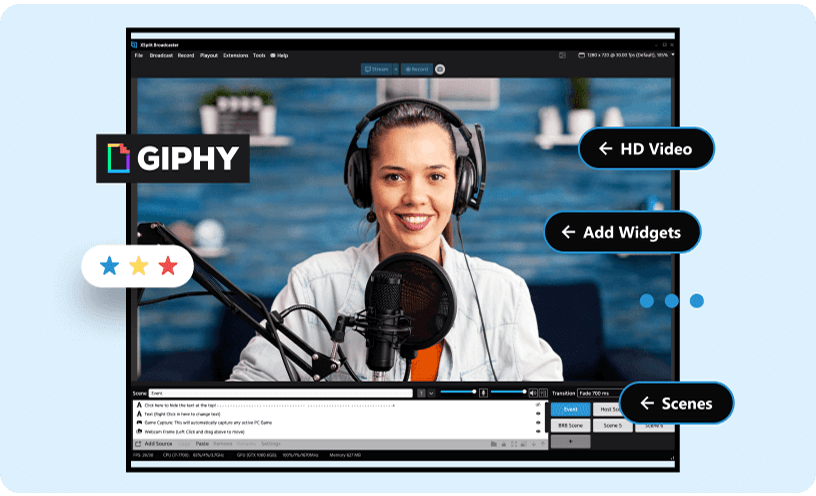 Crea una transmisión o grabación en directo profesional y de alta calidad con XSplit Broadcaster